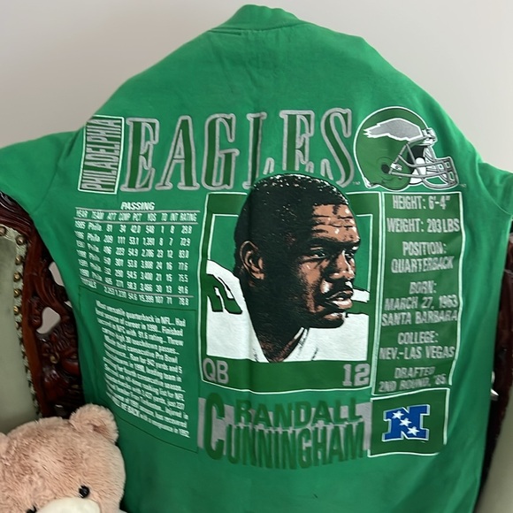 Slightly worn Randall Cunningham Eagles Football Tee Shirt - Picture 4 of 4